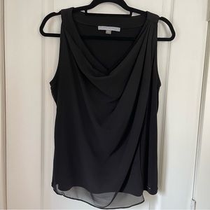 Andrew Mark Mark New York Woman’s Black Sleeveless Blouse Size L Great Condition
